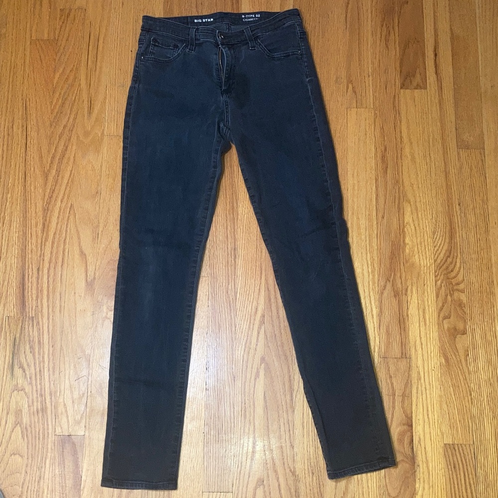 LAST CHANCE Big Star Black Cigarette Straight Leg Jeans B-Type 02- Womens 28x 31